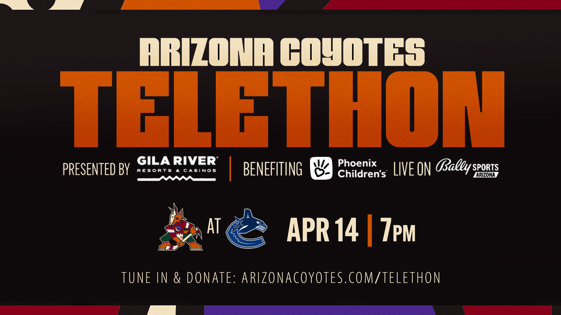 ARizona Coyotes Telethon Banner Image