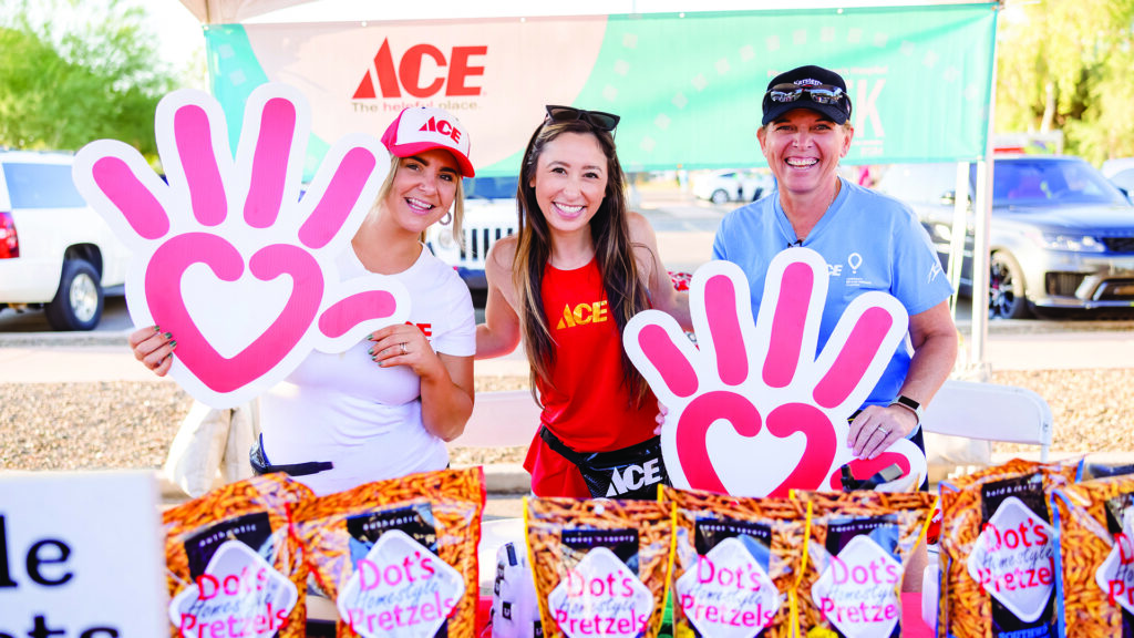 A group of Ace Hardware employees volunteer at a Phoenix Children's event.