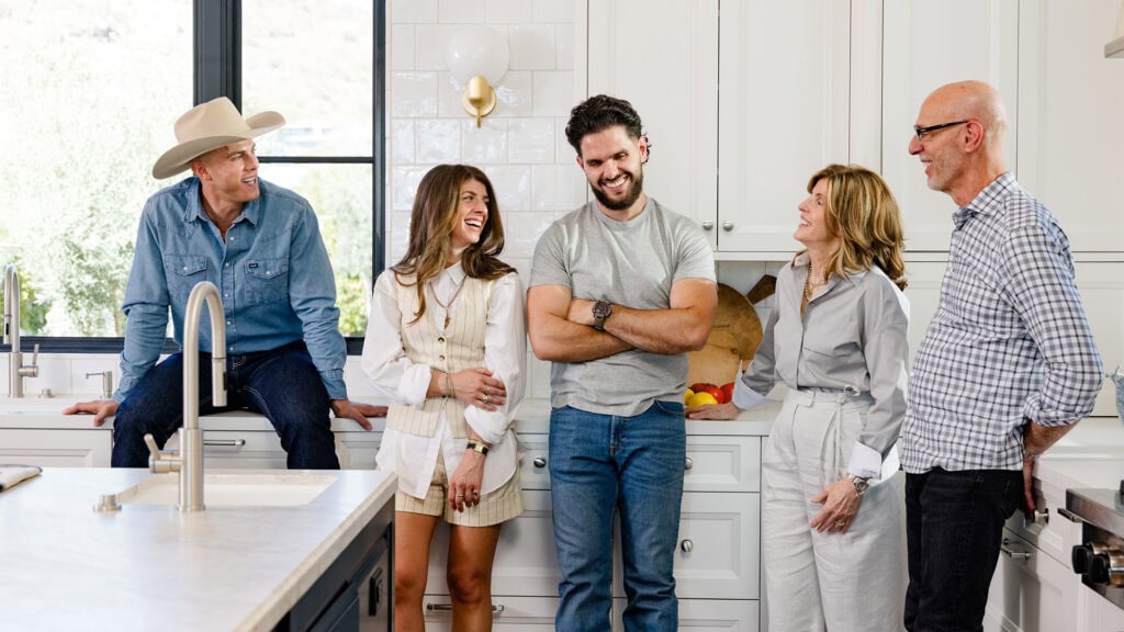 Siblings Nick, Annalise and Anthony Ghiz with their parents, Buzz and Janic Ghiz.